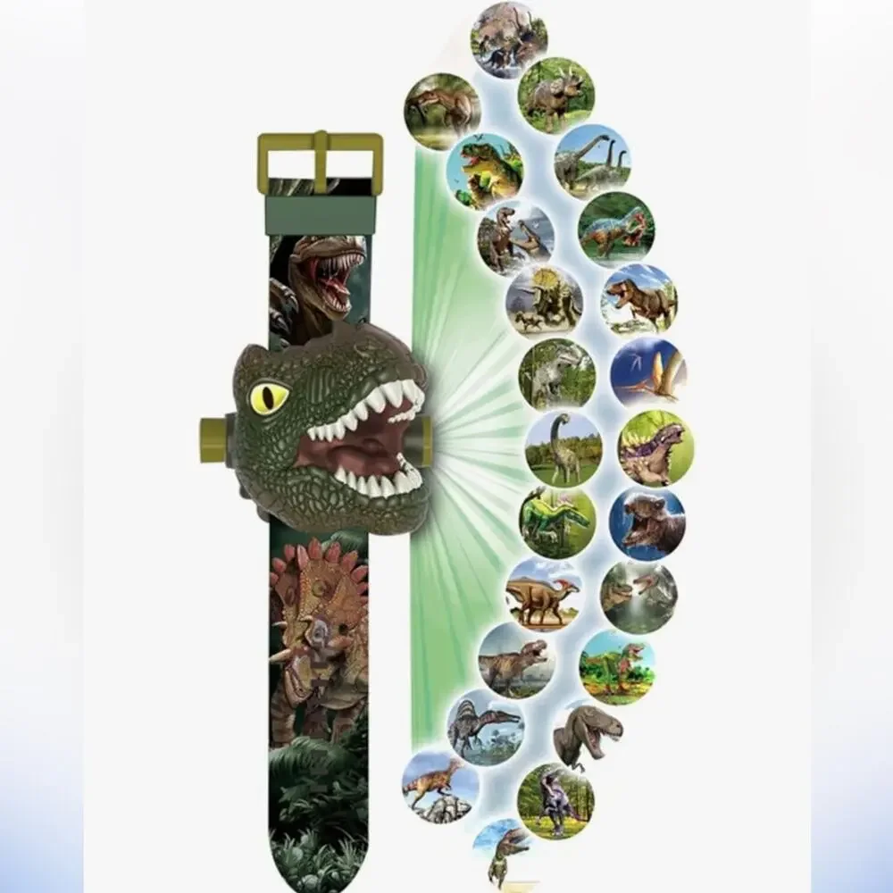 Dinosaur Projector Watch Flashlight Toy 24 Images Kids Educational Gift NWT